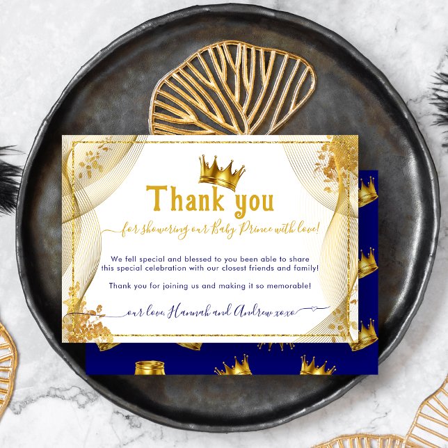 Eine kleine Prince Baby Dusche danke Karte (Von Creator hochgeladen)