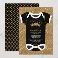 Eine kleine Princess Black & Royal Gold Baby Dusch
