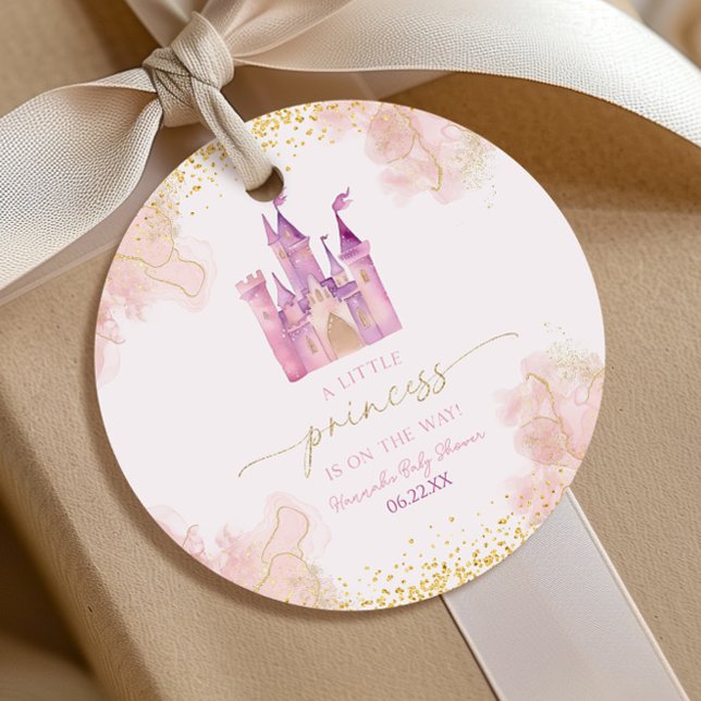 Eine kleine Princess Royal Castle Babydusche Geschenkanhänger (Von Creator hochgeladen)