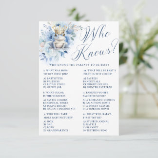 Eine kleine Prinz Royal Blue Dusche, wer weiß? Einladung