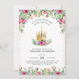 Eine kleine Prinzessin floral Einladung