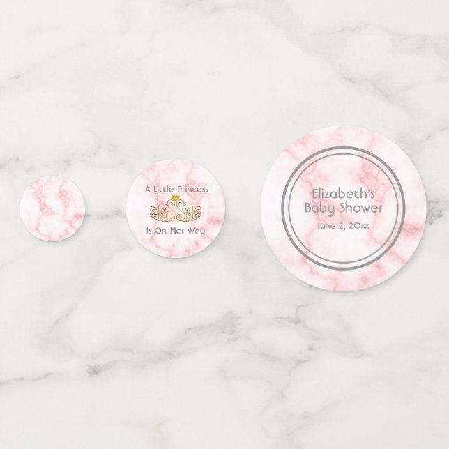 Eine kleine Prinzessin ist auf dem Weg zur Babydus Konfetti (Vorderseiten)