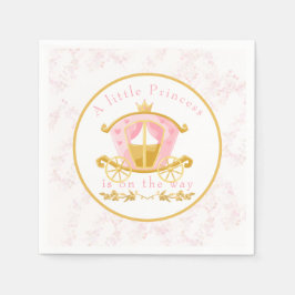 Eine kleine Prinzessin ist auf dem Weg zur Einladu Serviette