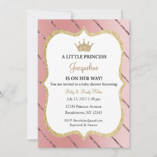 Eine kleine Prinzessin ist auf ihrem Weg Einladung