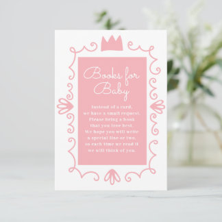 Eine kleine Prinzessin moderne Pink Girl Babydusch Begleitkarte