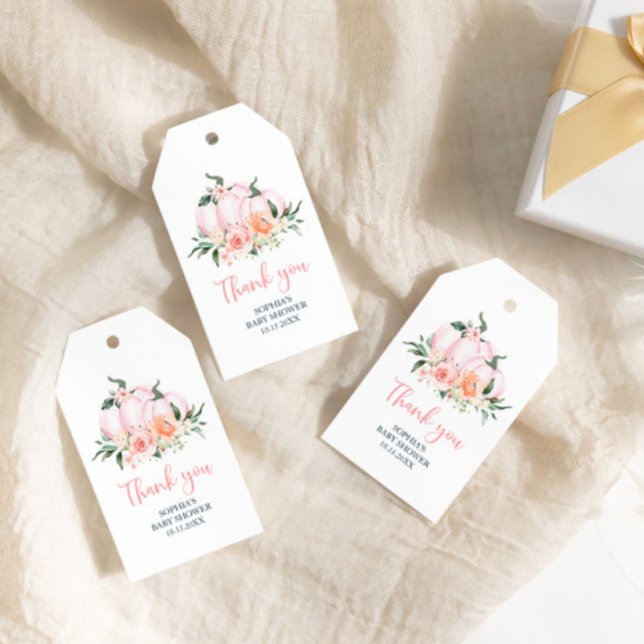 Eine kleine Pumkin Girl Babydusche Geschenkanhänger (Von Creator hochgeladen)