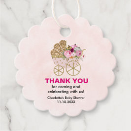 Eine kleine Pumkin Girl Babydusche Geschenkanhänger