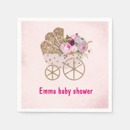 Eine kleine Pumkin Girl Babydusche Serviette