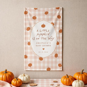 Eine kleine Pumkin ist auf dem Weg Baby Shower Banner