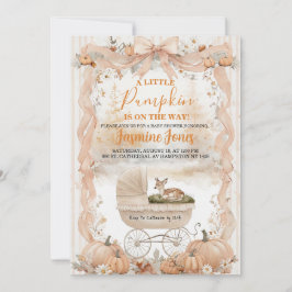 Eine kleine Pumkin ist auf dem Weg Baby Shower Ein Einladung