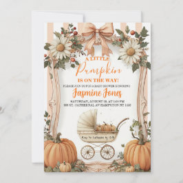 Eine kleine Pumkin ist auf dem Weg Baby Shower Ein Einladung