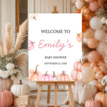Eine kleine Pumkin ist auf dem Weg Baby Shower Wil