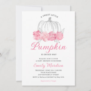 Eine kleine Pumpkin Aquarelldusche Einladung
