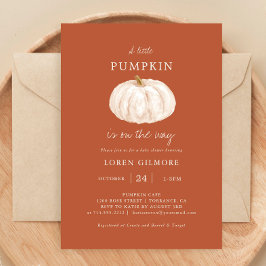 Eine kleine Pumpkin Autumn Baby Dusche Einladung