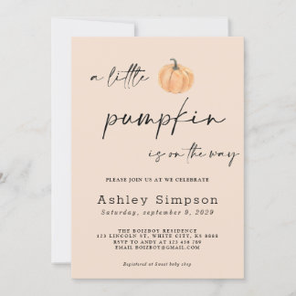 Eine kleine Pumpkin-Babydusche Einladung
