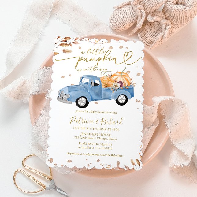 Eine kleine Pumpkin-Babydusche Einladung (Von Creator hochgeladen)