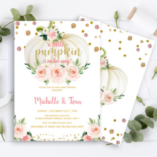 Eine kleine Pumpkin-Babydusche Einladung