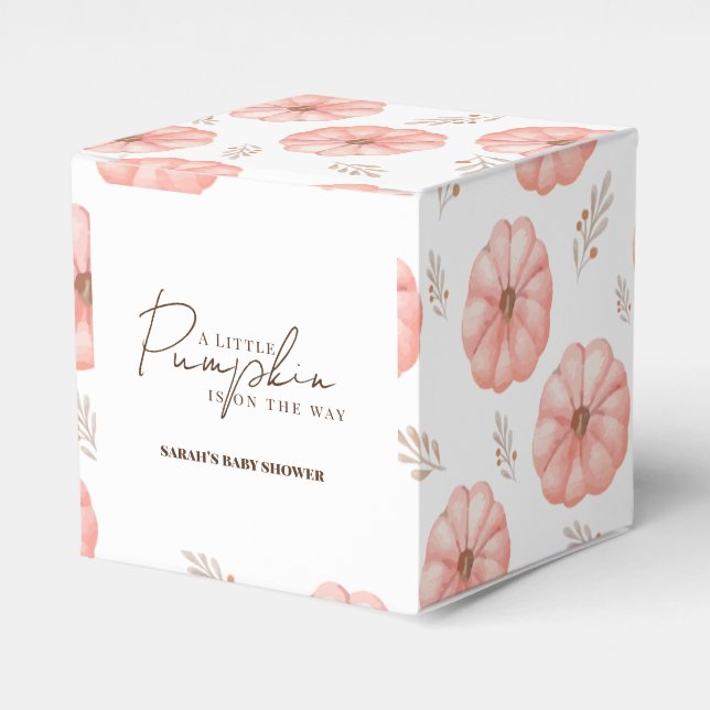 Eine kleine Pumpkin-Babydusche Geschenkschachtel (Vorderseite)