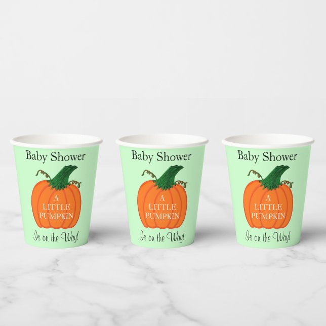 Eine kleine Pumpkin-Babydusche Pappbecher (Multi)