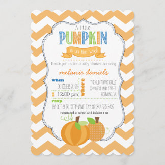 Eine kleine Pumpkin Boy Baby Dusche Einladung