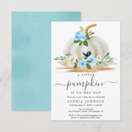 Eine kleine Pumpkin Boy Baby Shower Einladungskart Einladung