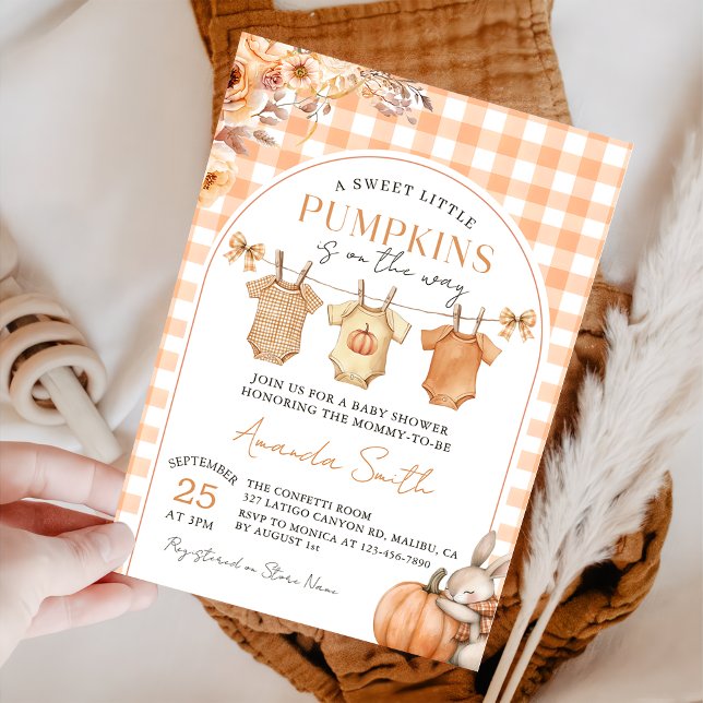 Eine kleine Pumpkin Fall Baby Dusche Einladung (Von Creator hochgeladen)