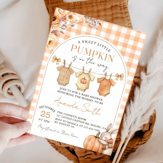 Eine kleine Pumpkin Fall Baby Dusche Einladung (Von Creator hochgeladen)