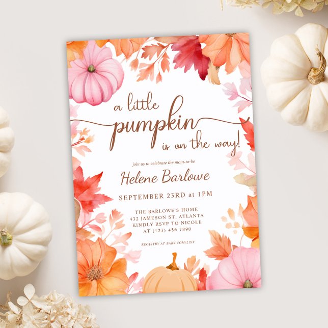 Eine kleine Pumpkin Fall Baby Dusche Einladung (A Little Pumpkin Fall Baby Shower Invitation)