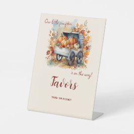 Eine kleine Pumpkin Fall Baby Dusche | Gender Neut Sockelschild