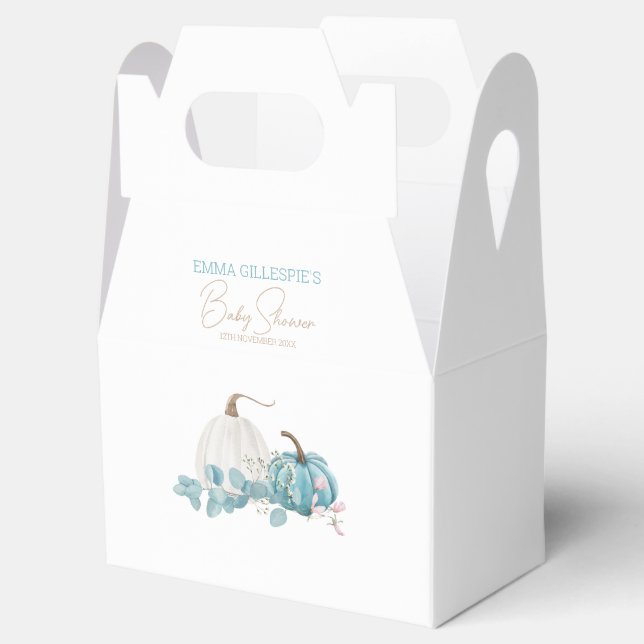 Eine kleine Pumpkin Fall Baby Dusche Geschenkschachtel (Geöffnet)