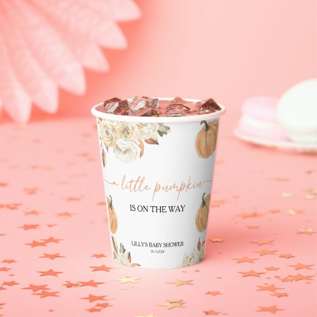 Eine kleine Pumpkin Fall Baby Dusche Pappbecher (Insitu)