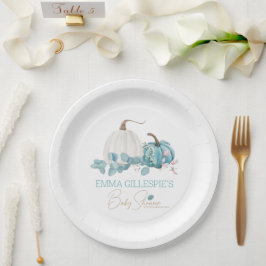 Eine kleine Pumpkin Fall Baby Dusche Pappteller