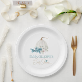 Eine kleine Pumpkin Fall Baby Dusche Pappteller