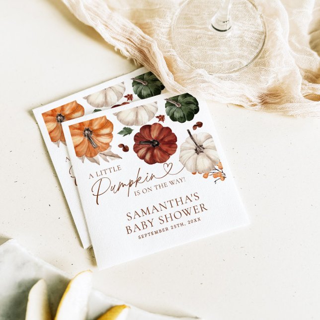 Eine kleine Pumpkin Fall Baby Dusche Serviette (Von Creator hochgeladen)