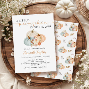 Eine kleine Pumpkin Fall Babydusche Einladung