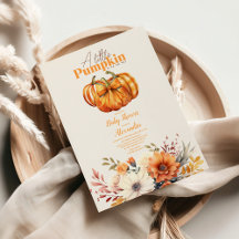 Eine kleine Pumpkin Fall Floral Baby Dusche