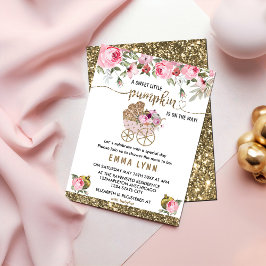 Eine kleine Pumpkin Girl-Babydusche Einladung