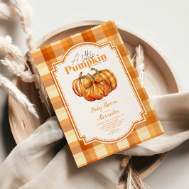 Eine kleine Pumpkin Herbst Babydusche Einladung