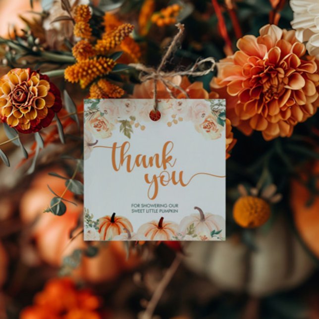 Eine kleine Pumpkin Herbst Babydusche Geschenkanhänger (Von Creator hochgeladen)