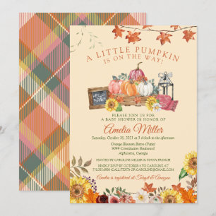 Eine kleine Pumpkin Herbst Herbstdusche Einladung