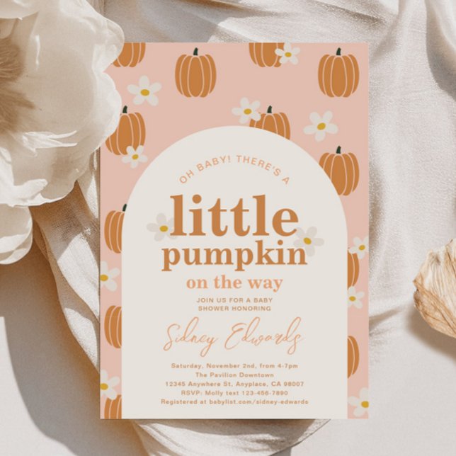Eine kleine Pumpkin-Kinderdusche Einladung (Von Creator hochgeladen)