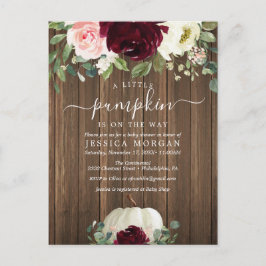 Eine kleine Pumpkin-Kinderdusche Einladung Postkarte
