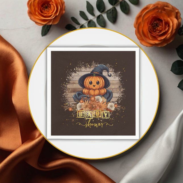 Eine kleine Pumpkin Niedliche Kawaii Glitzer Kinde Serviette (Von Creator hochgeladen)