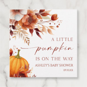 Eine kleine Pumpkin Rusty Burgundy Floral Baby Dus Geschenkanhänger