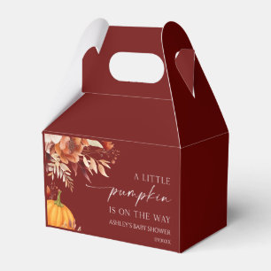 Eine kleine Pumpkin Rusty Burgundy Floral Baby Dus Geschenkschachtel