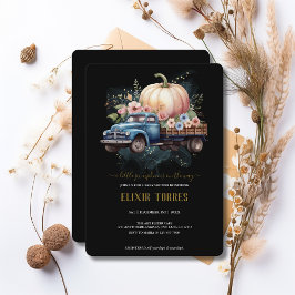 Eine kleine Pumpkin Wasserfarbe Truck Baby Dusche Einladung