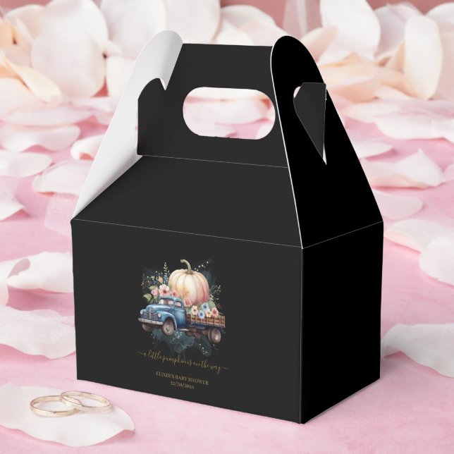 Eine kleine Pumpkin Wasserfarbe Truck Baby Dusche Geschenkschachtel (Hochzeit)