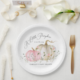 Eine kleine Puppen-Girl-Babyduschplatte Pappteller