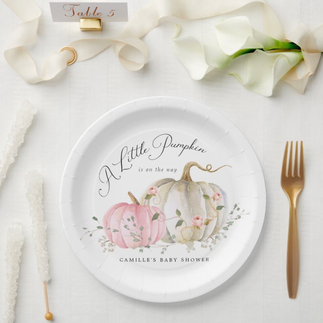 Eine kleine Puppen-Girl-Babyduschplatte Pappteller (Hochzeit)