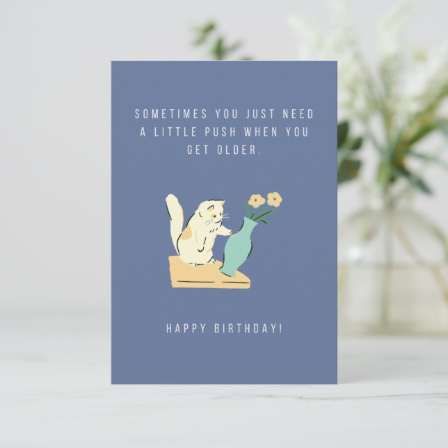 Eine kleine Push Birthday Card (Stehend Vorderseite)